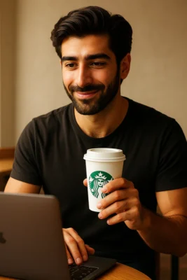 Maqsood Ahmad Writing Session at rust coffee