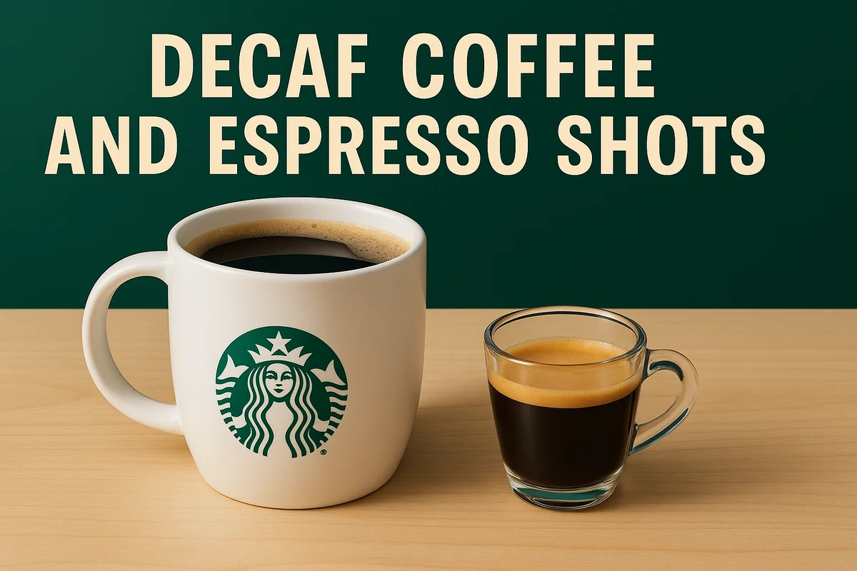 Decaf coffee and espresso shots still contain small amounts of caffeine. Stick with herbal teas for a truly caffeine-free Starbucks drink.
