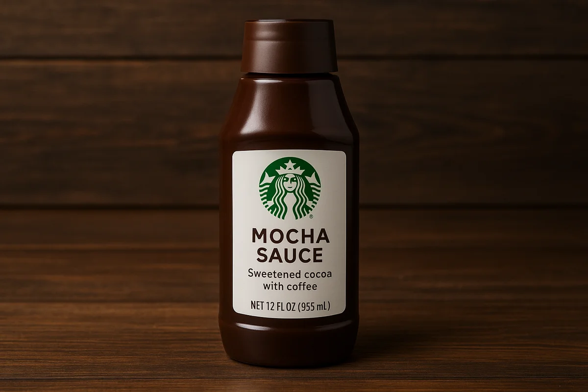 Mocha sauce used in Starbucks drinks like Hot Chocolate that contains small traces of caffeine.