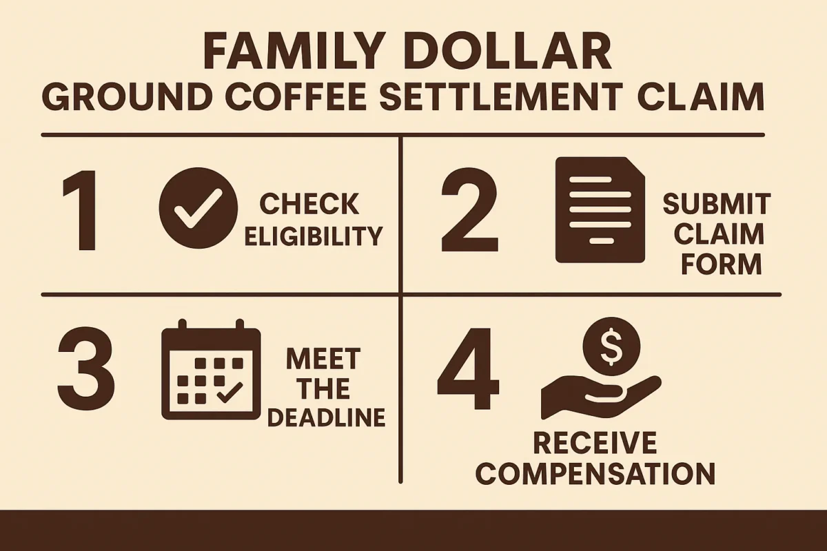 Step-by-Step Guide to Filing Family Dollar Ground Coffee Lawsuit Settlement Claim. Easy Process to Receive Compensation.